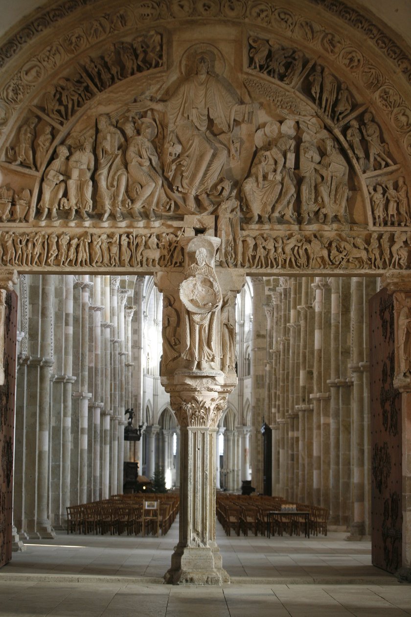 Vezelay basiliek narthex poort, Vezelay, Frankrijk door Unbekannt