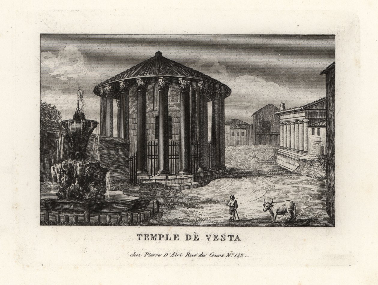 Uitzicht op de Tempel van Vesta, Rome door Unbekannt