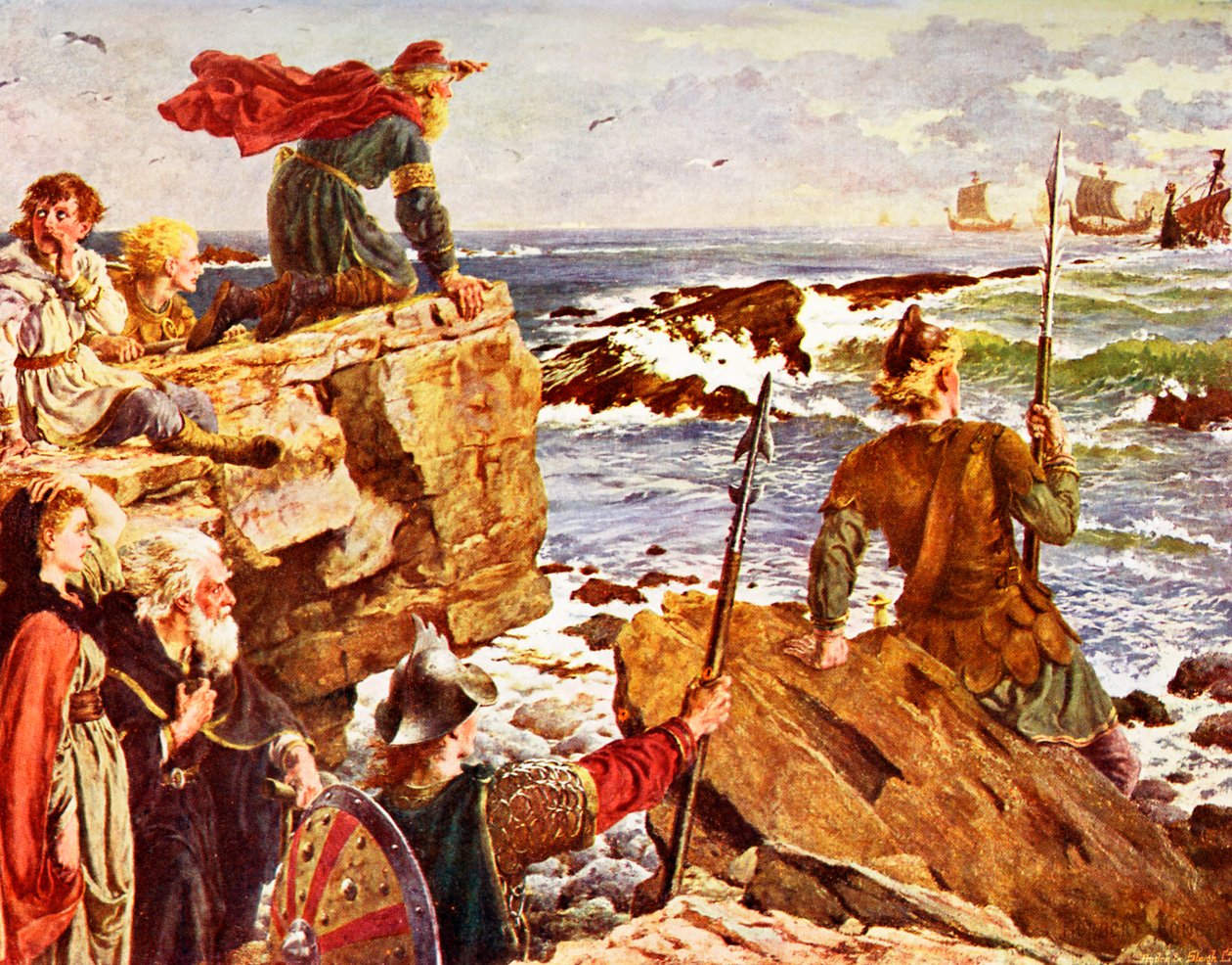 Viking verovering van Engeland en Ierland door Unbekannter Künstler