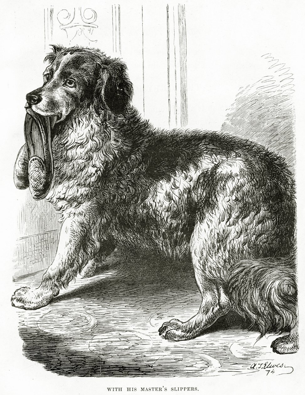 Met de pantoffels van zijn meester (1902) door Unbekannt