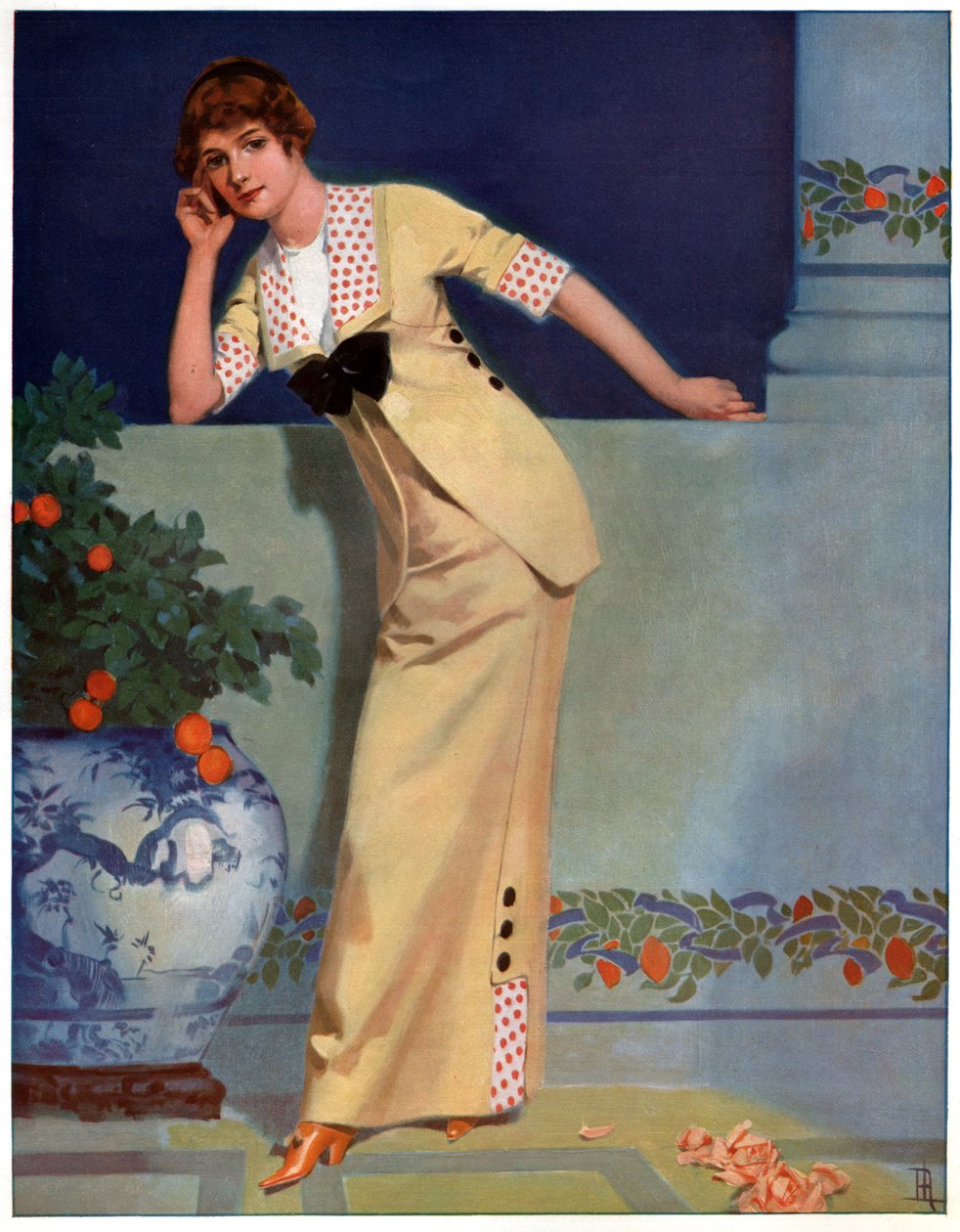 Vrouw in 2700 (Illustratie, ca. 1910) door Unbekannter Künstler