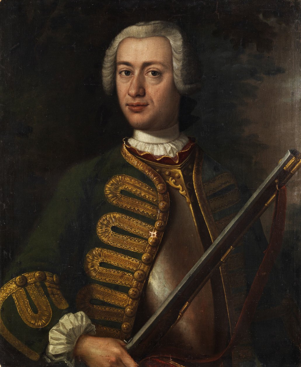 Portret van een Edelman door Unidentified painter label QS