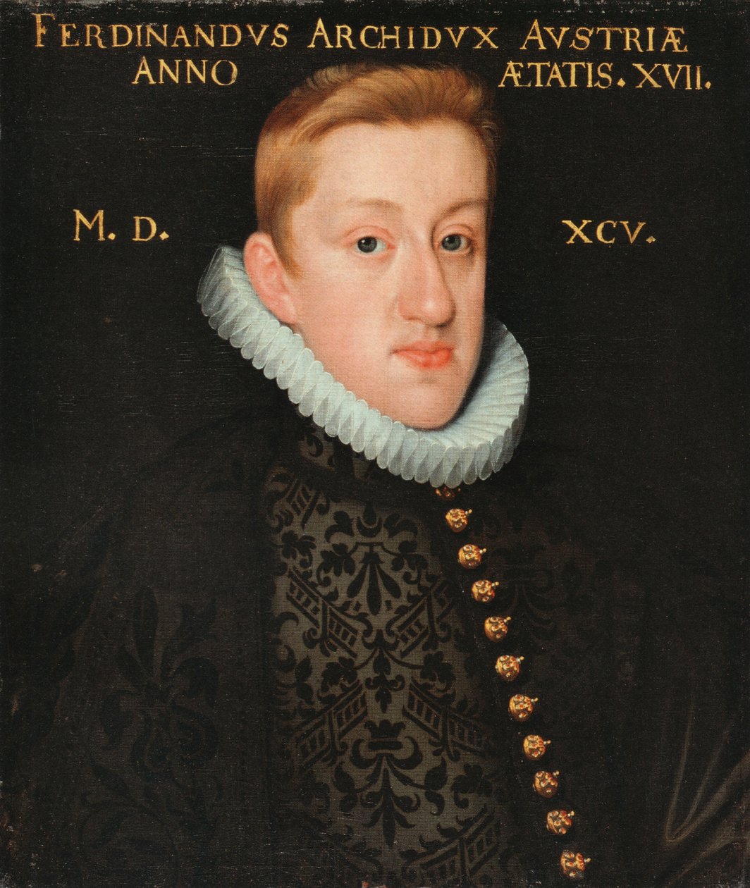 Portret van aartshertog Ferdinand van Oostenrijk (later keizer Ferdinand II) op 15-jarige leeftijd door Unknown