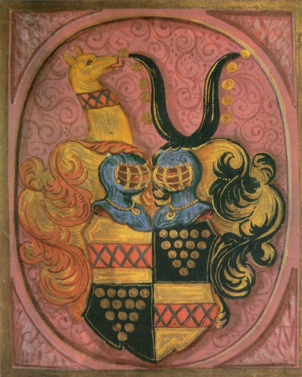 Wapen van edelman Johann Friedrich (von Bawir) von Franckenberg (1678) door Unknown