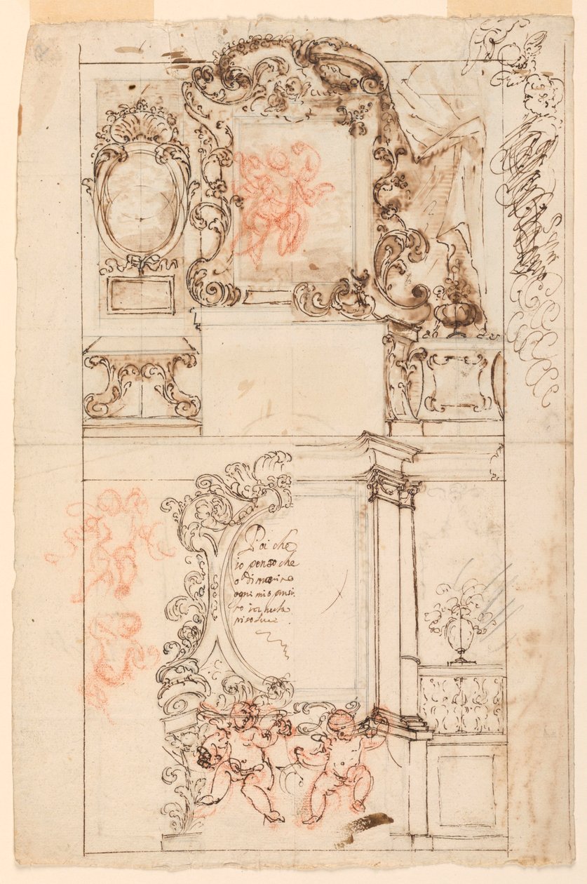 Tekening, altaar door Unknown