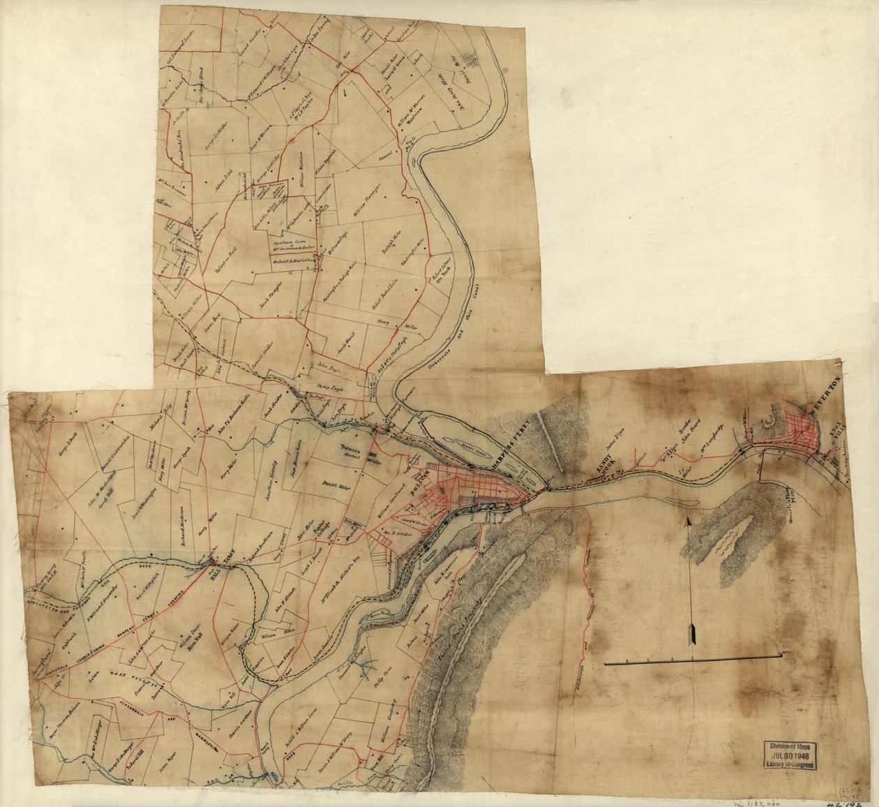 Omgeving van Harpers Ferry door Unknown
