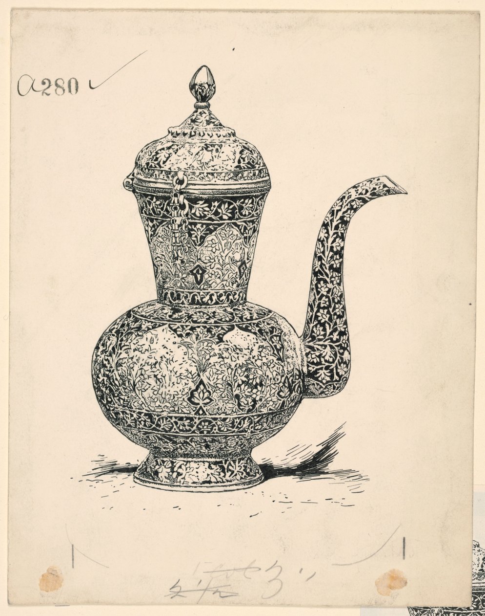Kruik van massief zilver gemaakt in Isfahan door Unknown