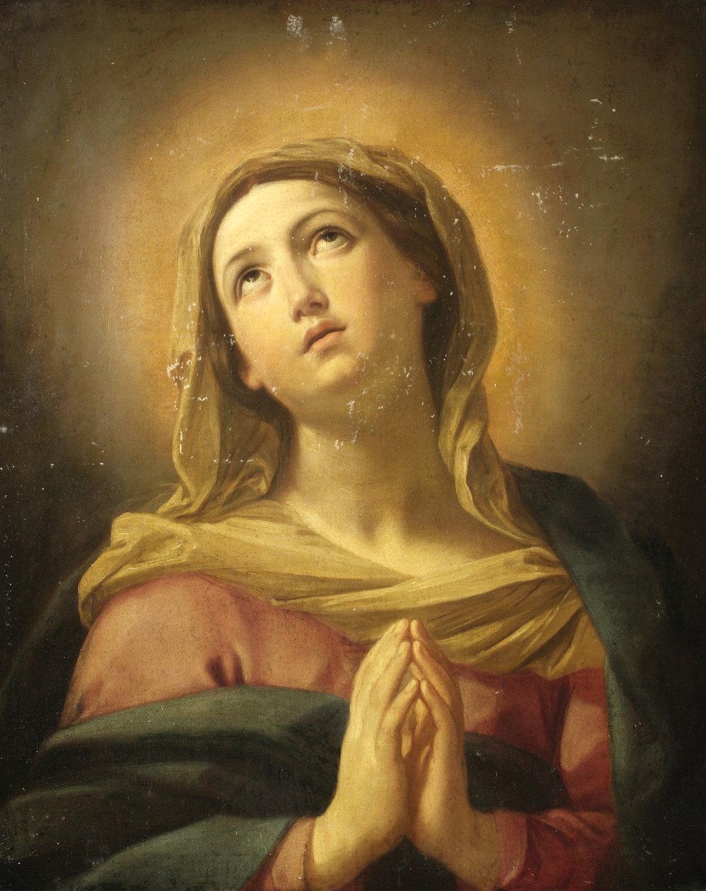 De Maagd Maria biddend door Unbekannt Unbekannt