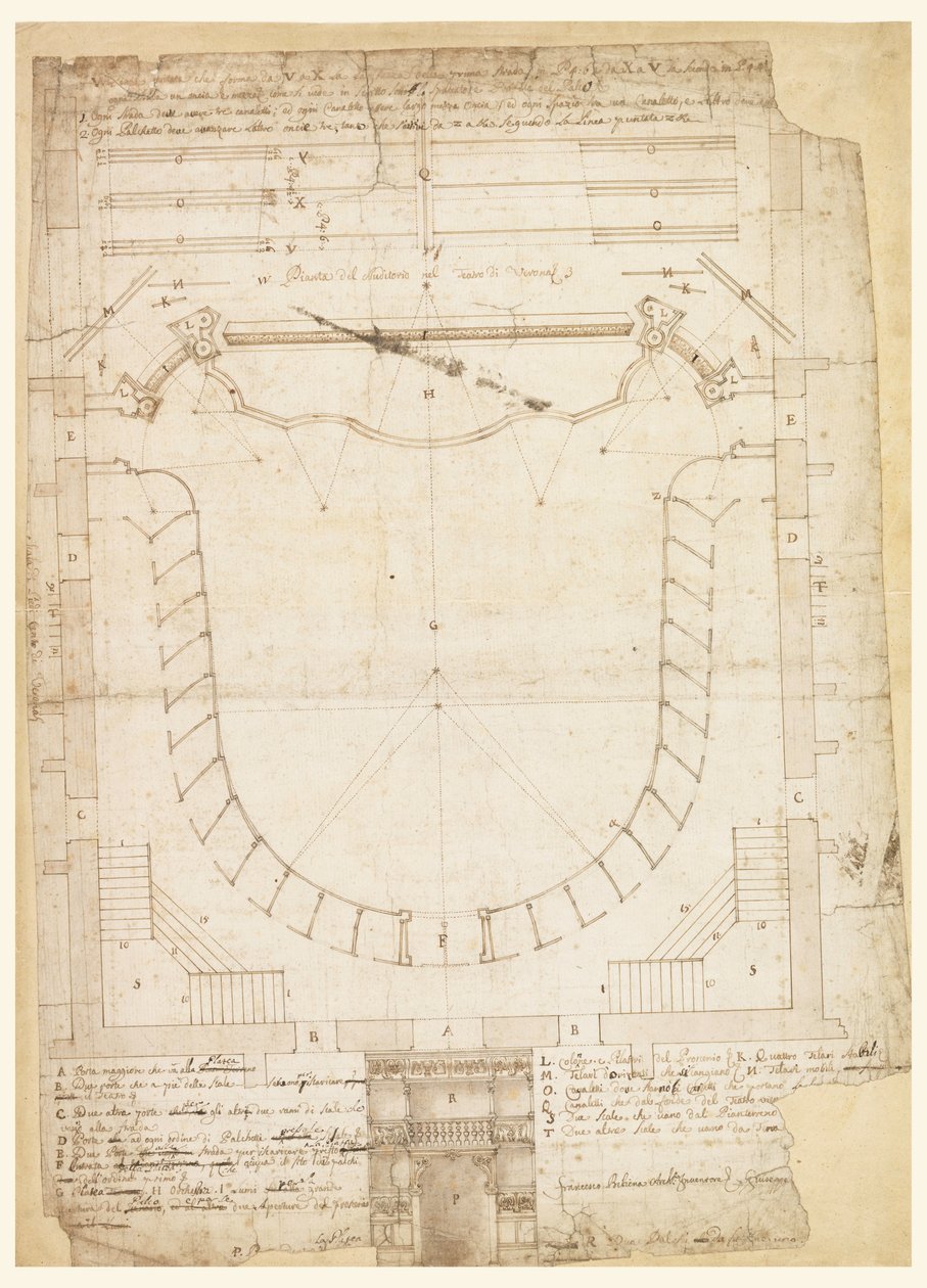 Theatro Filarmonico van de Accademia Filarmonica door Unknown