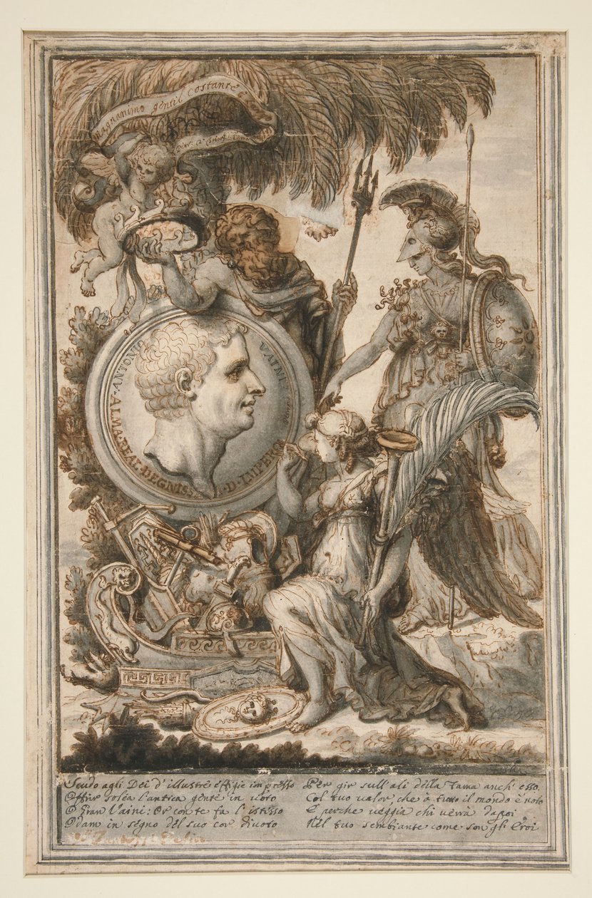 Allegorie ter ere van Antonio Vaini door Unknown