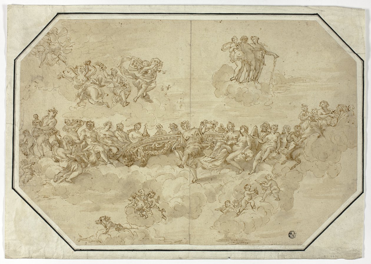 Feest van de Goden: Plafondontwerp door Unknown
