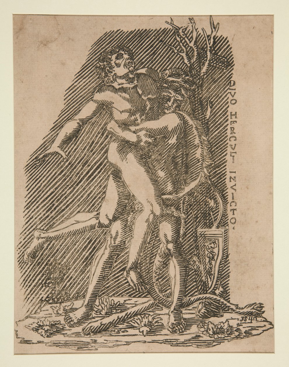 Hercules & Antaeus door Unknown
