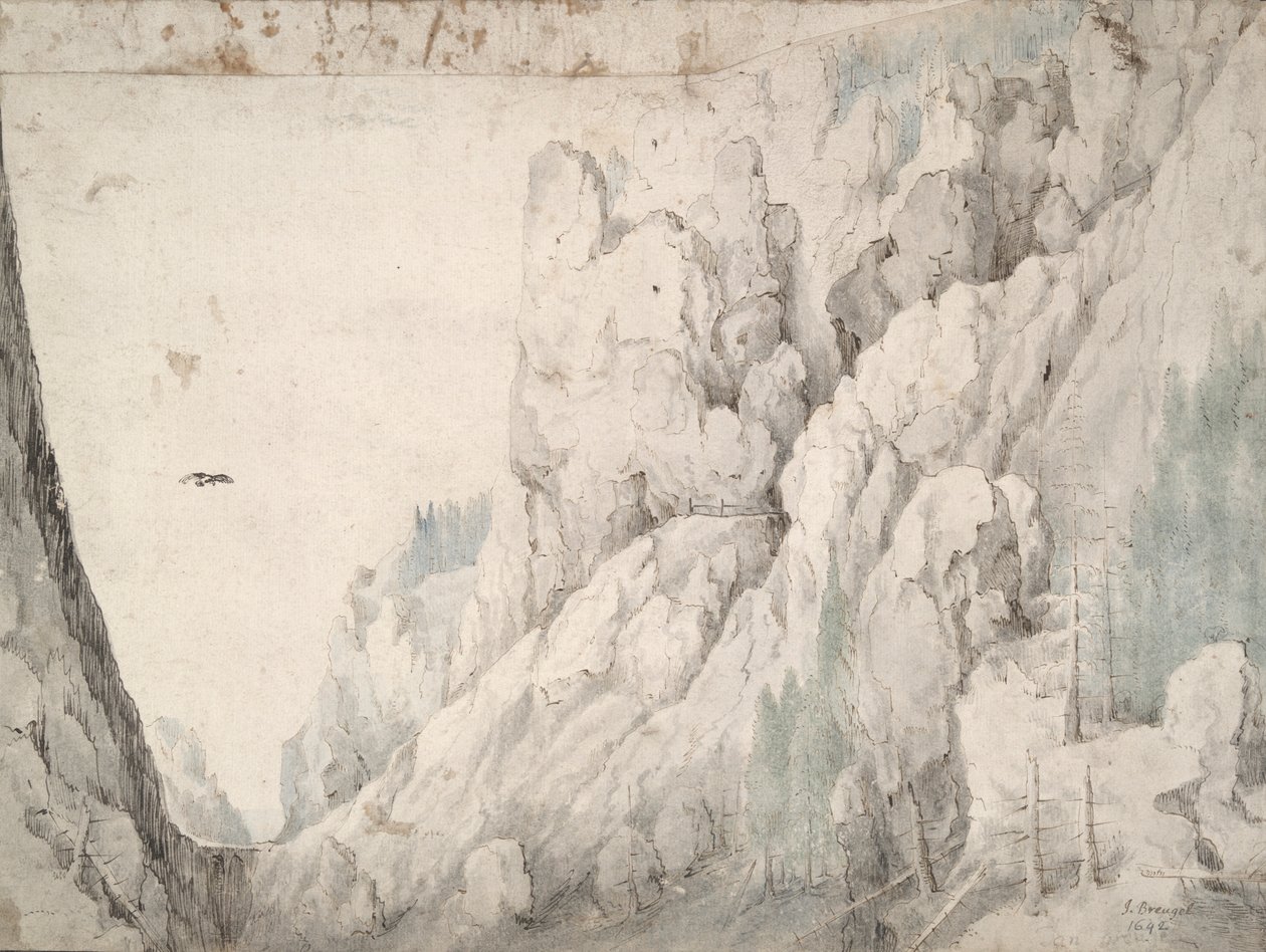 Bergachtig landschap door Unknown