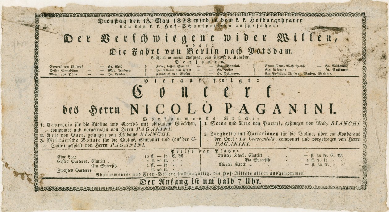 Niccolo Paganini - affiche door Unknown