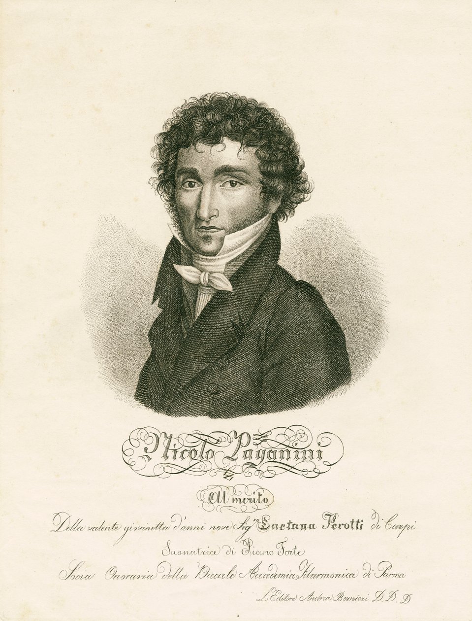 Niccolo Paganini - portret door Unknown