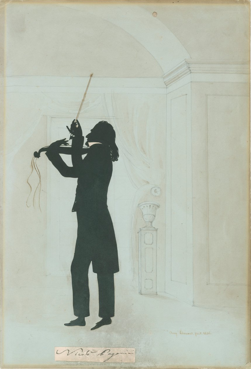 Niccolo Paganini - silhouet door Unknown