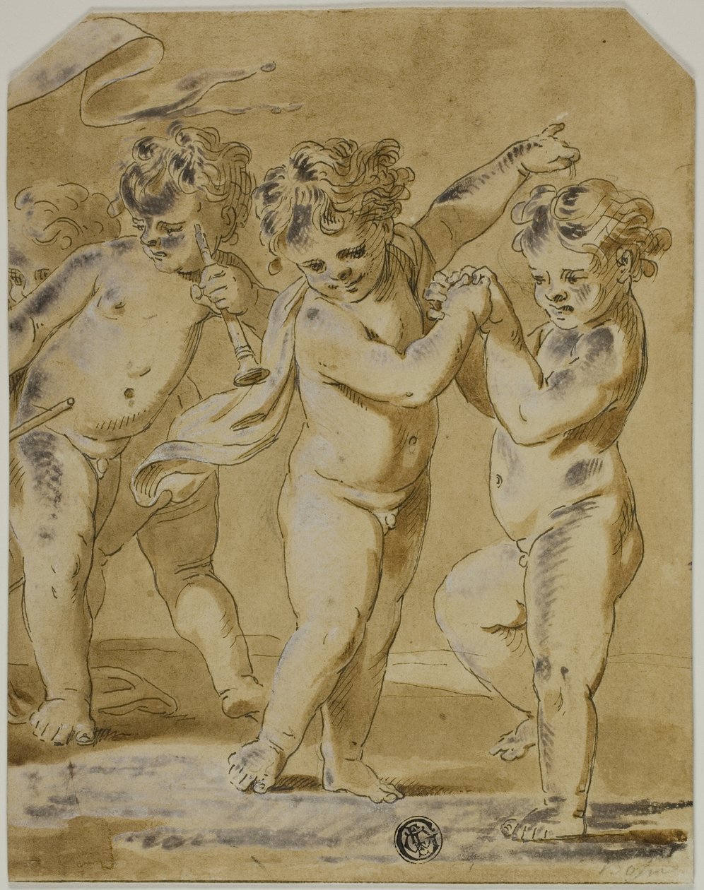 Putti Bacchanaal door Unknown