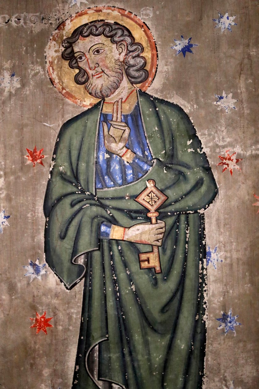 Saint-Pierre-le-Jeune Protestantse Kerk, Sint-Pieter, fresco, Straatsburg, Frankrijk door Unknown