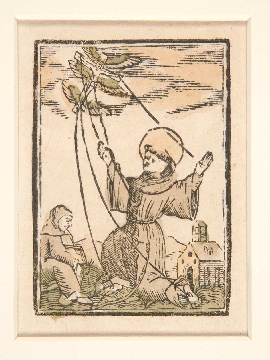 Sint Franciscus van Assisi ontvangt de stigmata door Unknown