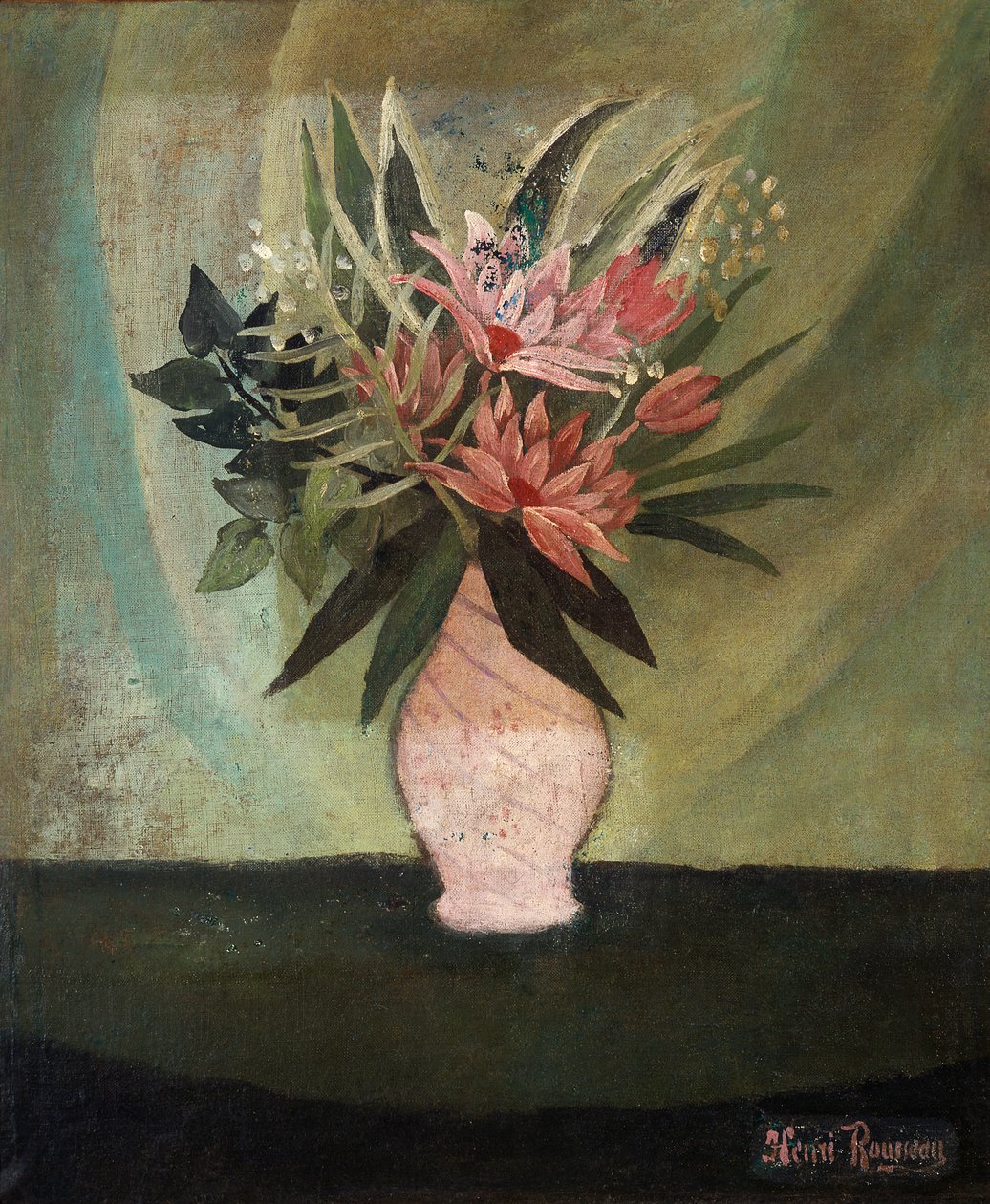 Stilleven, Vaas met bloemen door Unknown