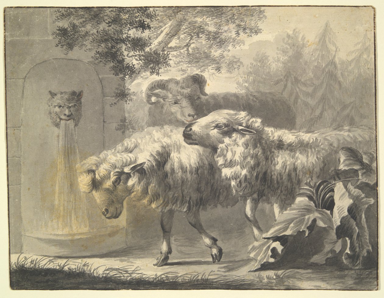 Drie schapen door Unknown