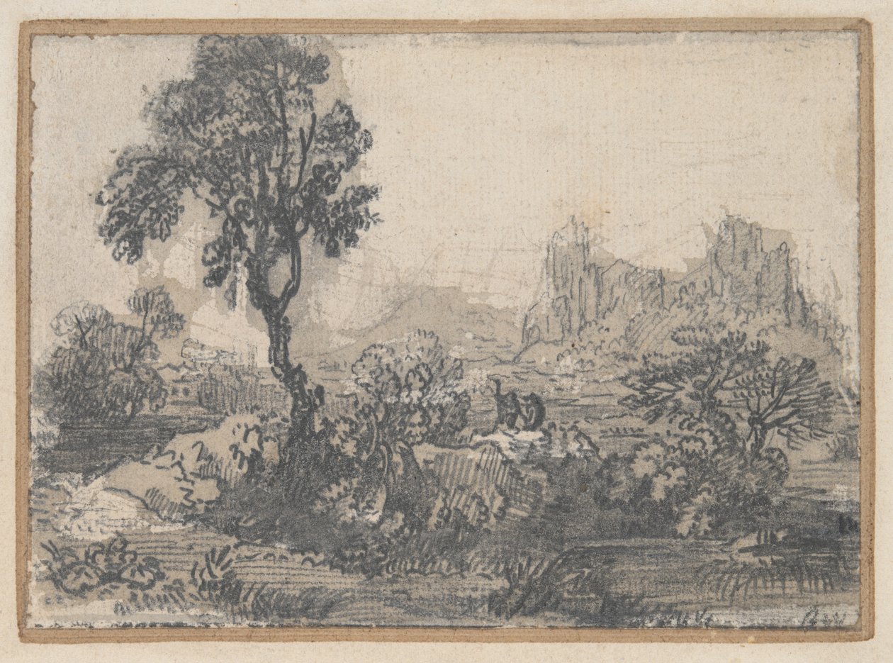 Boslandschap door Unknown
