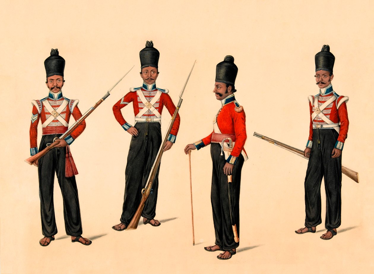 40e Madras Native Infantry, ca. 1835 door Unknown