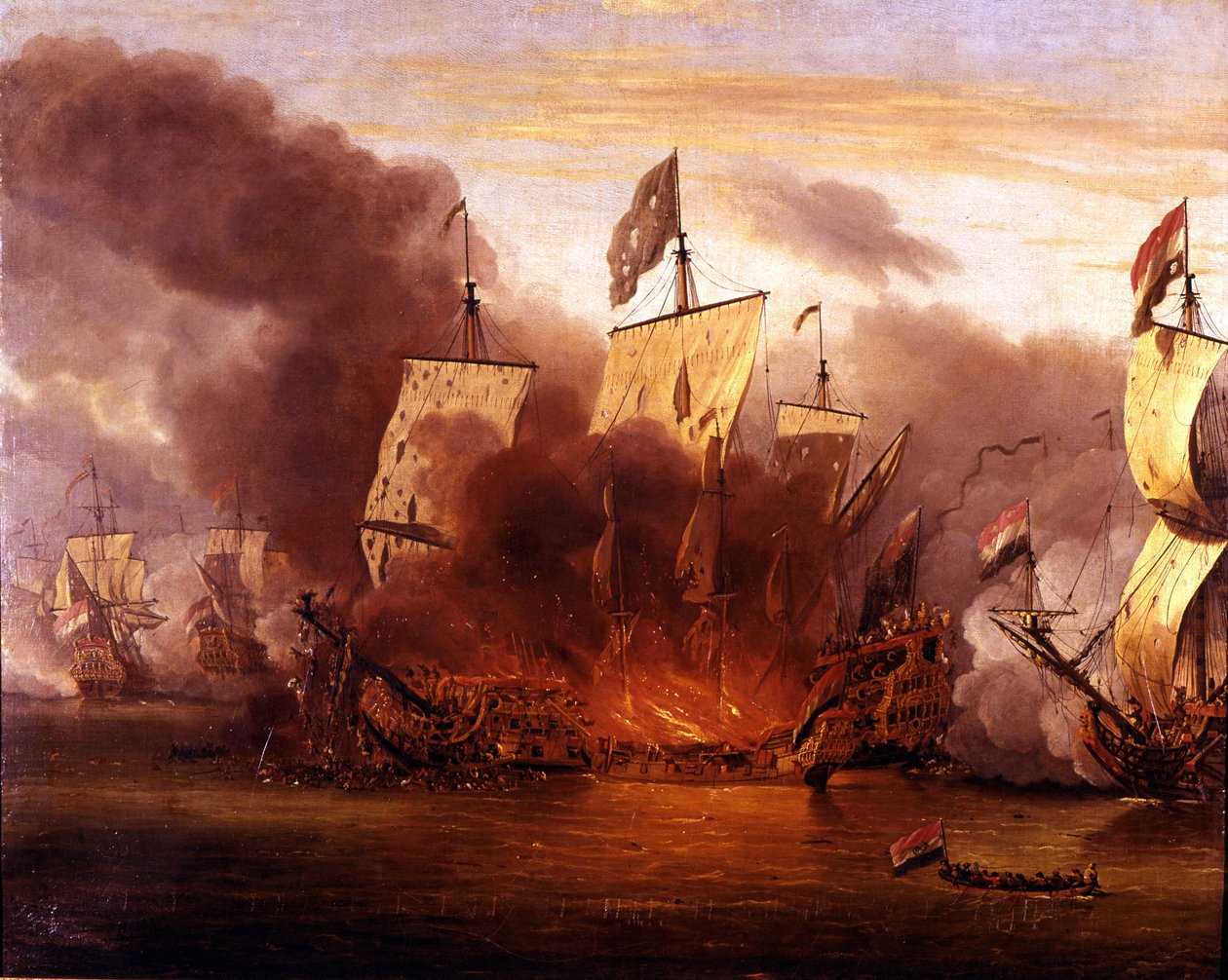 Slag bij Solebay: 7/06/1672. door Unknown artist