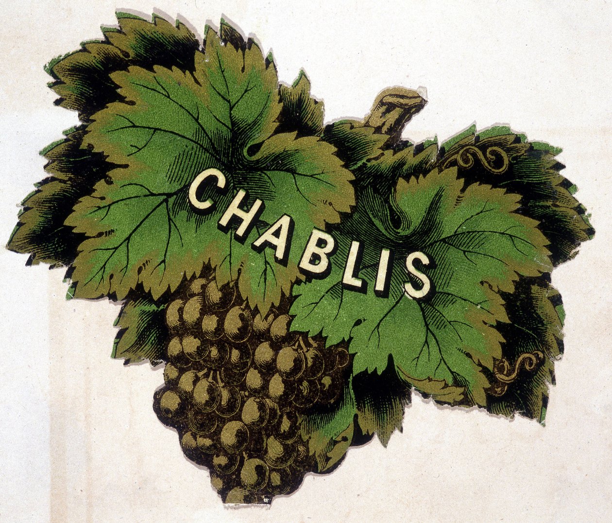 Chablis label. Chromolithografie, n.d. door Unknown artist