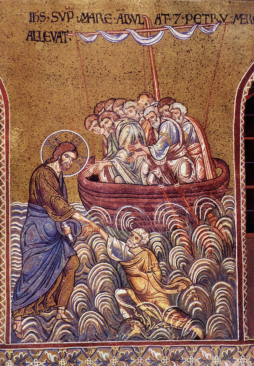 Christus loopt op het water door Unknown artist