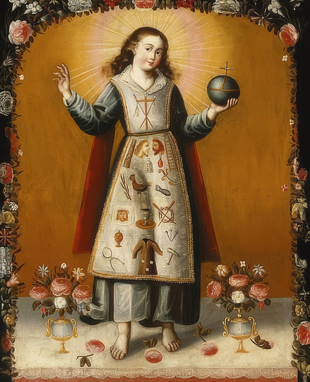 Christuskind met de symbolen van de Passie door Unknown