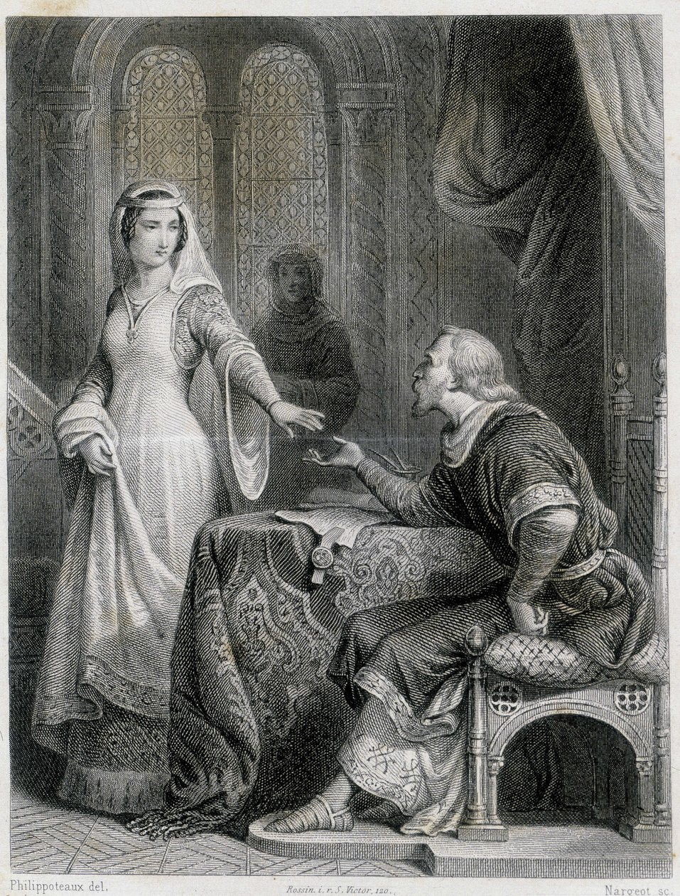 Clarisse de Somerghem. Gravure 19e eeuw door Unknown artist