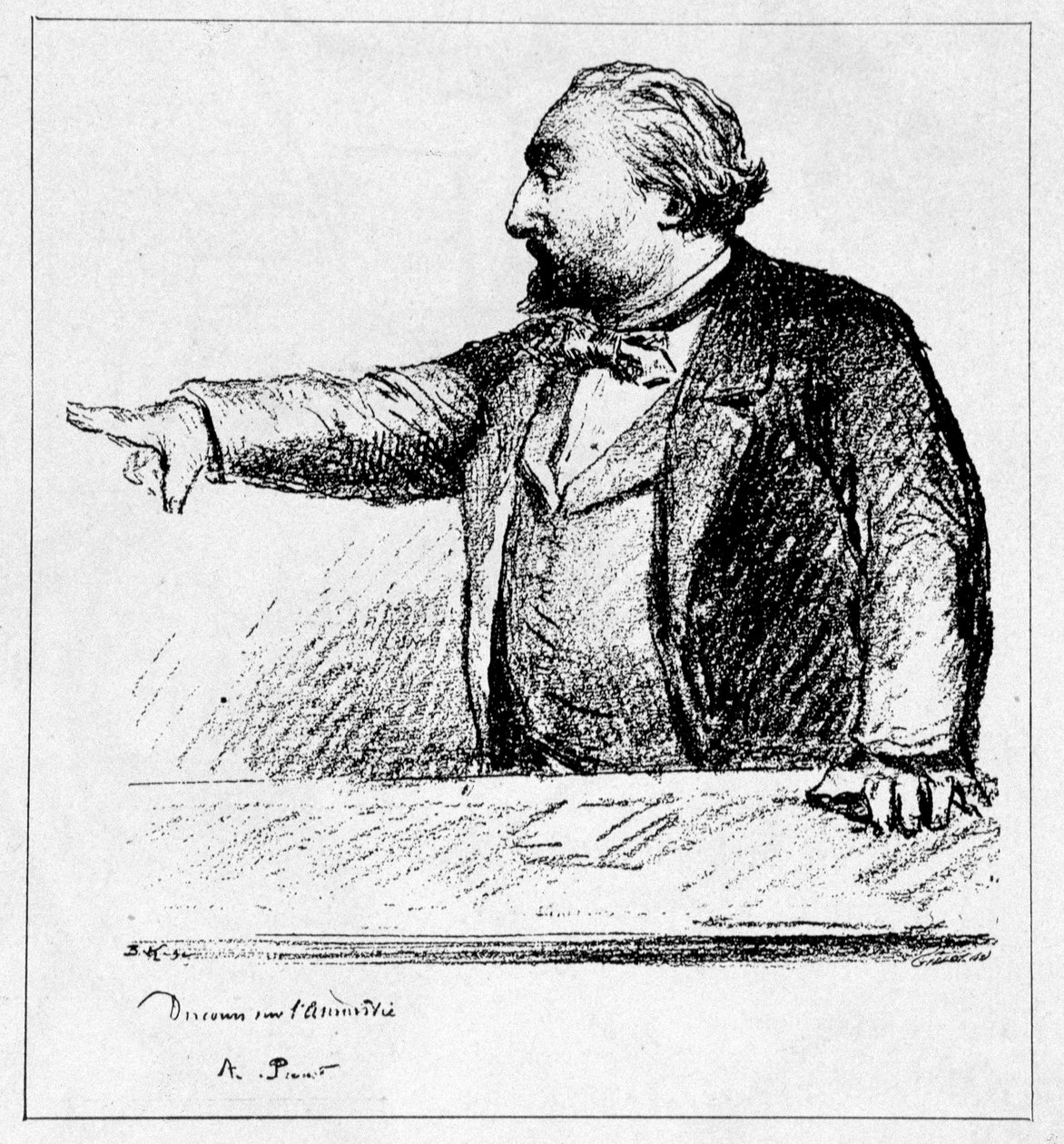 Gambetta houdt zijn toespraak over amnestie door Unknown artist