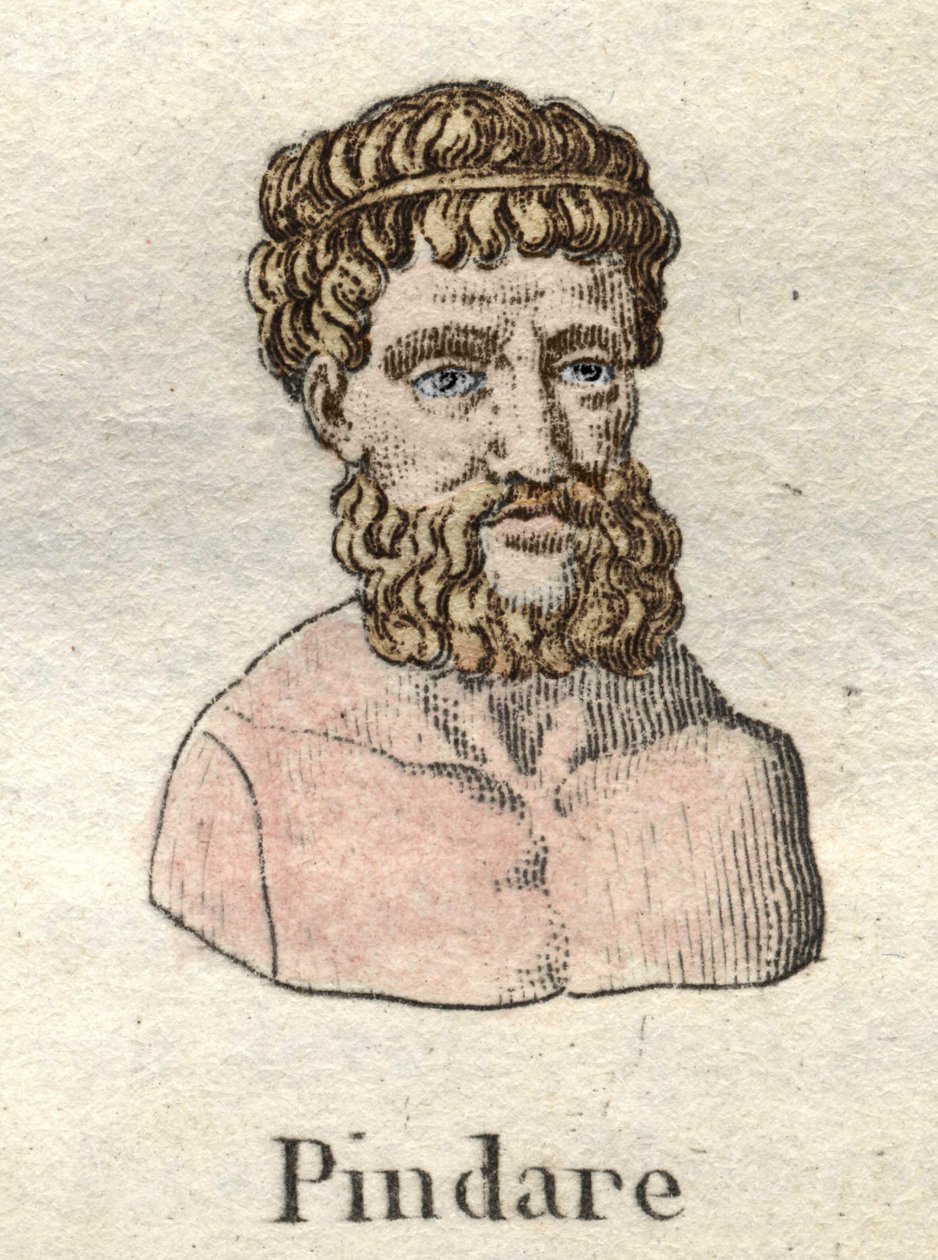 Pindarus (518-v. 438 v.Chr.), Griekse operadichter. door Unknown artist