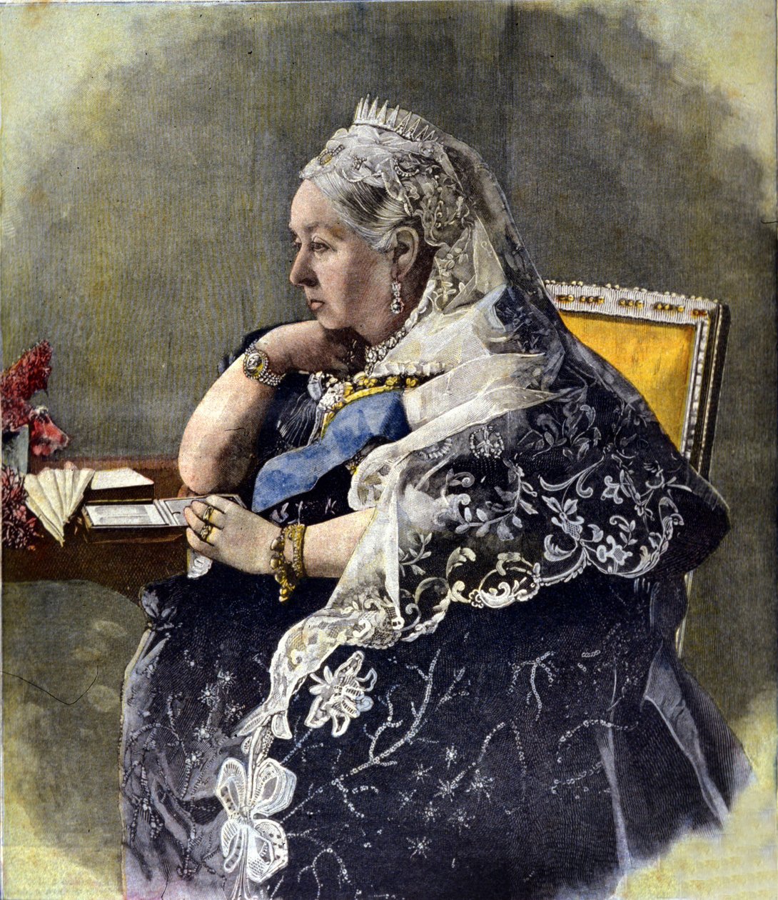Koningin Victoria I (1819 - 1901) door Unknown artist