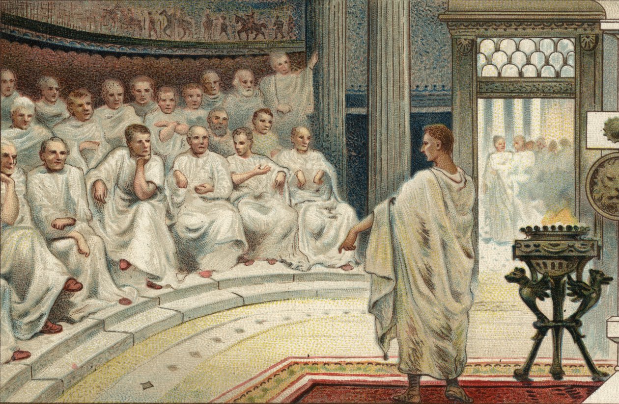 Romeins politiek systeem: De Senaat. door Unknown artist