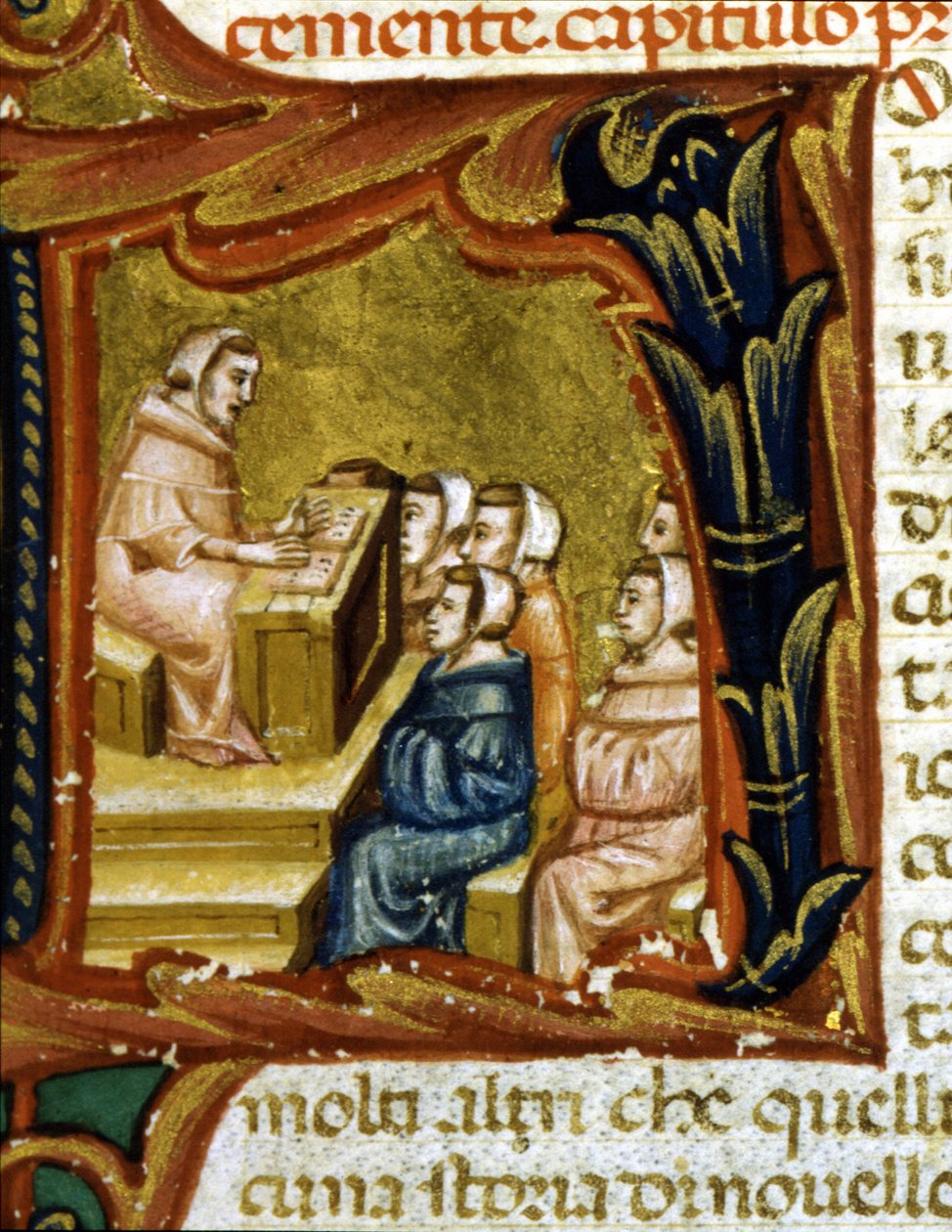 Onderwijs. 14e-eeuws manuscript. door Unknown artist