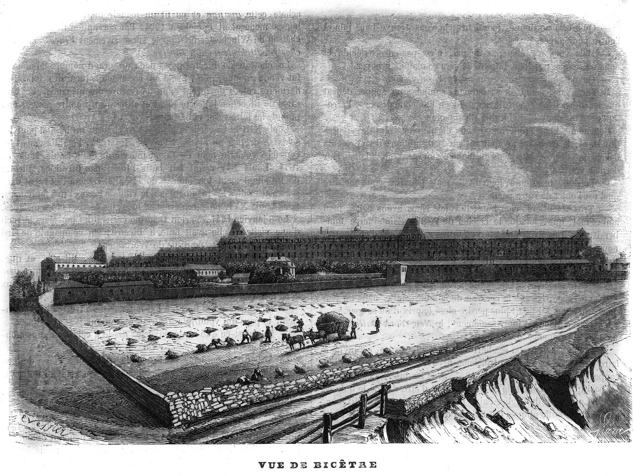 Uitzicht op Bicetre nabij Parijs in 1858. door Unknown artist
