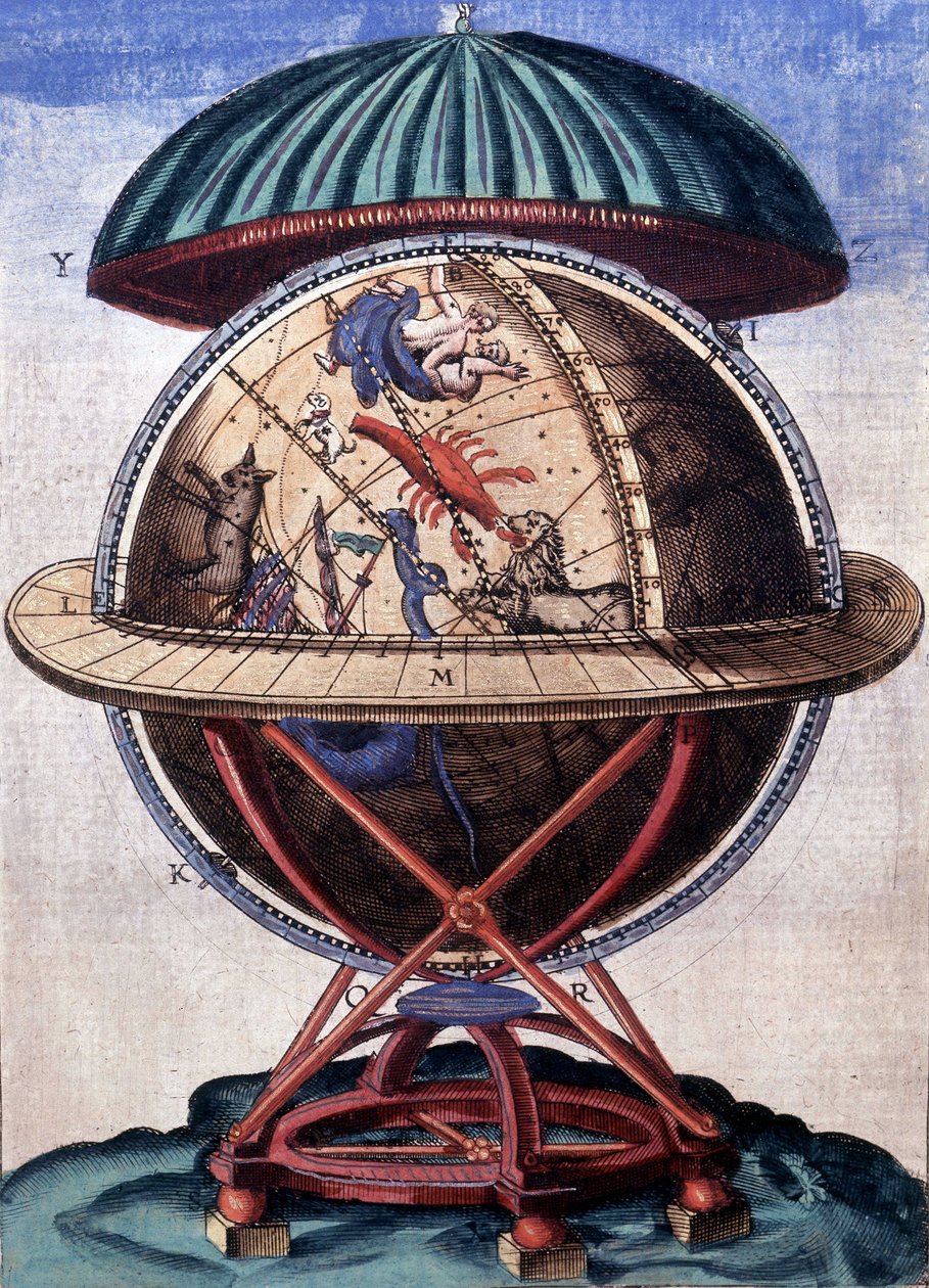 Zodiacale sfeer. Gravure. 17e eeuw. B.N, Parijs door Unknown artist