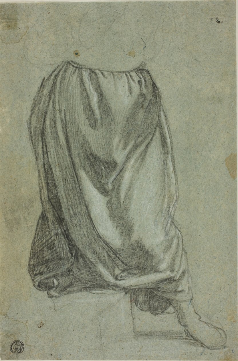 Draperie Schets door Unknown Florentine