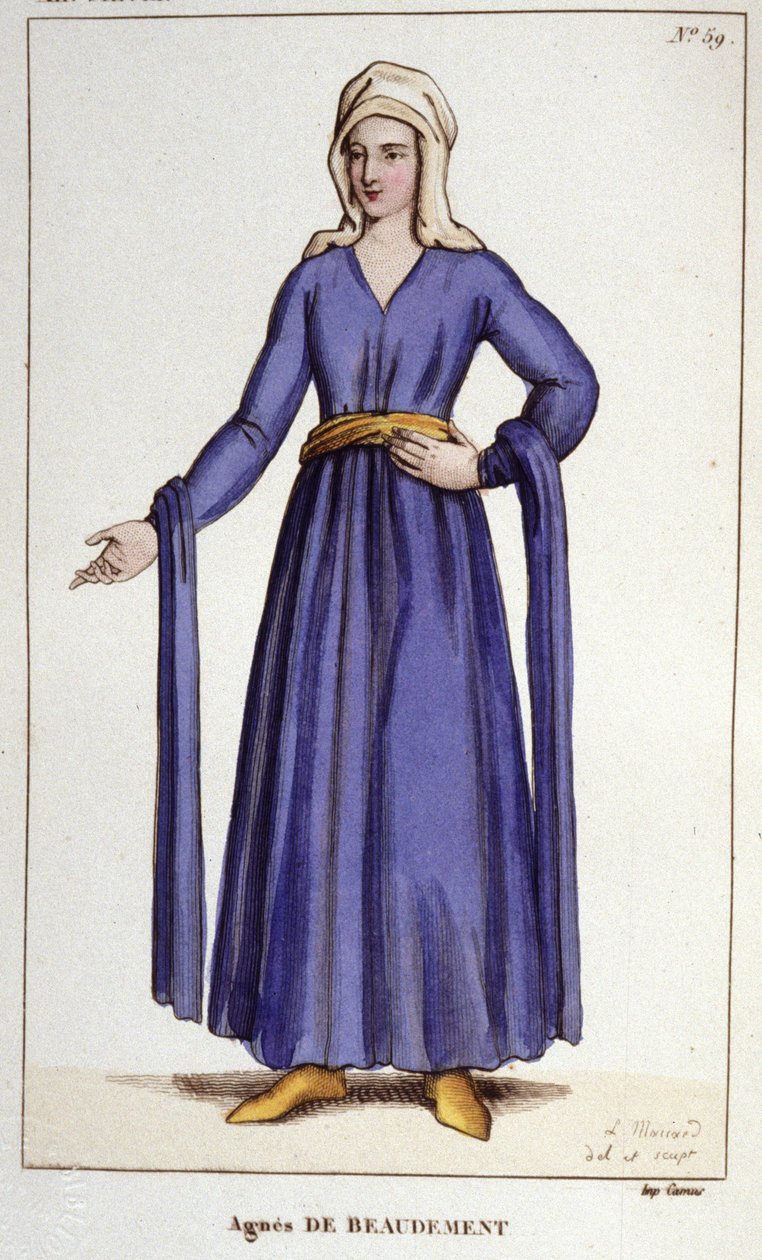 Agnès De Baudement, Dame de Braine (1130-1218). door Unknown artist
