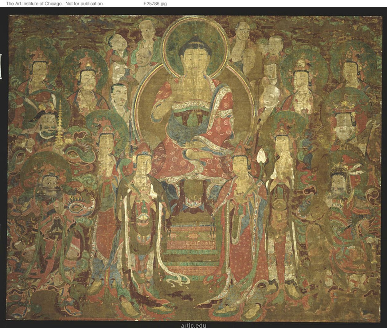 Amitabha Boeddha met Assemblage 아미타불회도 door Unknown artist