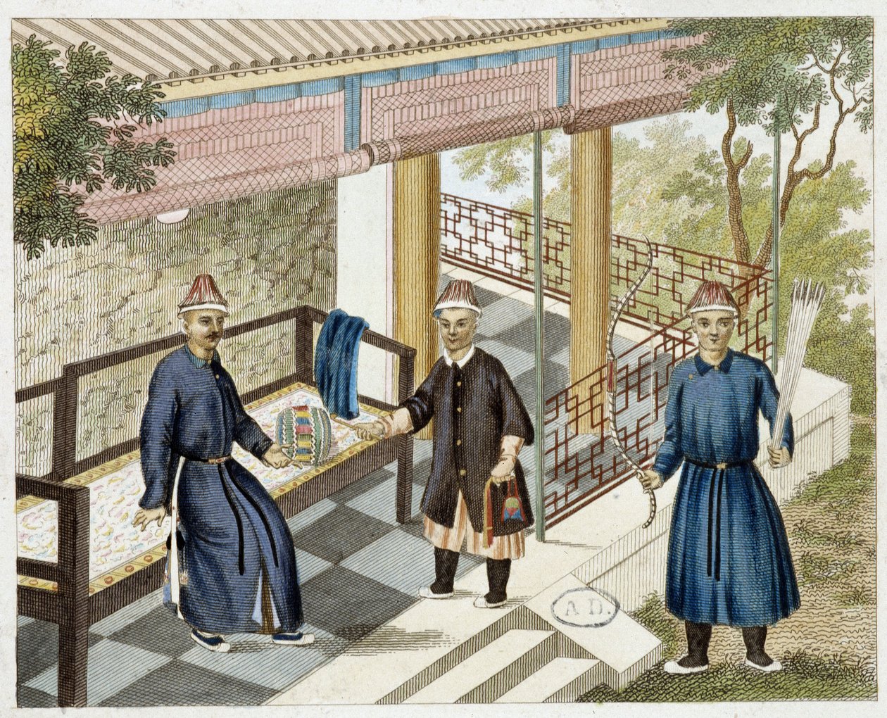 Boogschieten in China in de 19e eeuw door Unknown artist