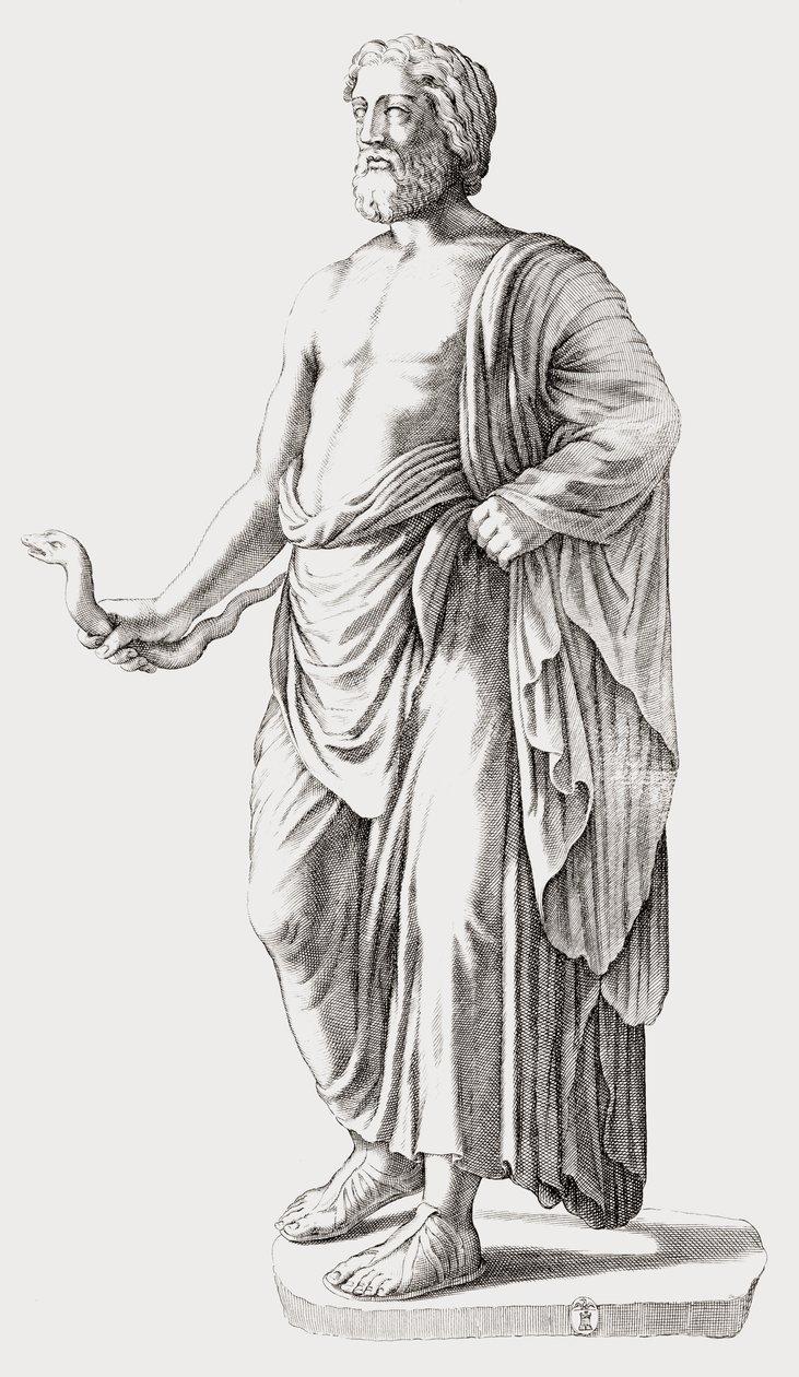 Asclepius. Portret. door Unknown artist