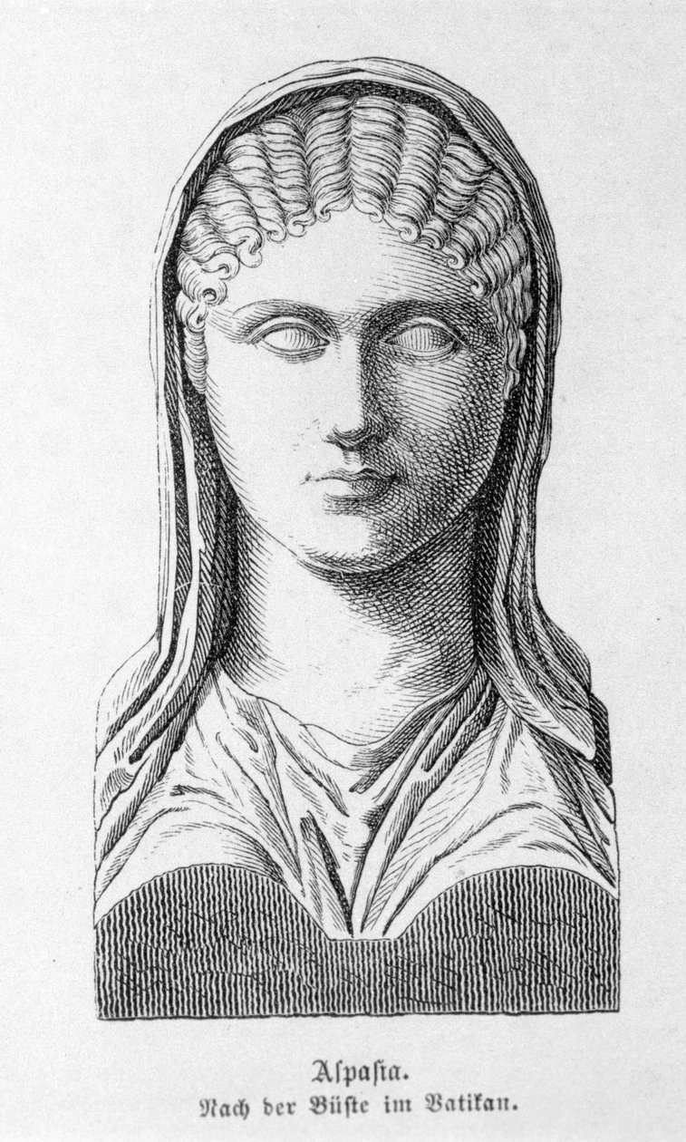 Aspasia van Milete, minnares van Pericles door Unknown artist