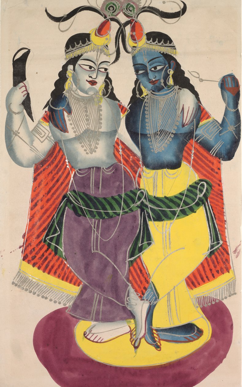 Balarama en Krishna door Unknown artist