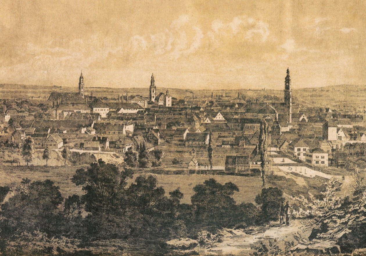 Stad Erlangen, Beieren, Duitsland door Unknown artist