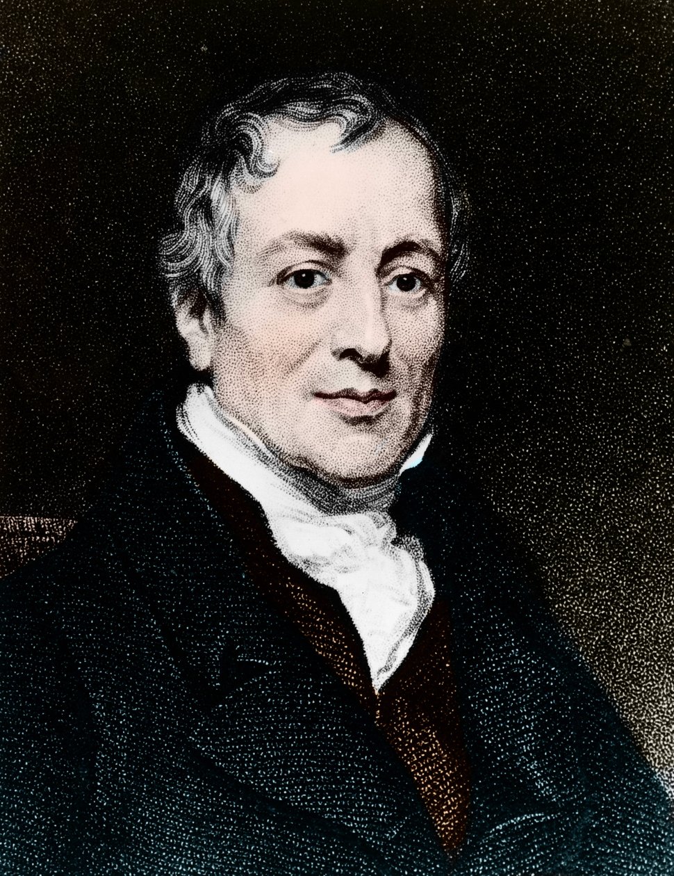 David Ricardo (1772 - 1823), Britse econoom door Unknown artist