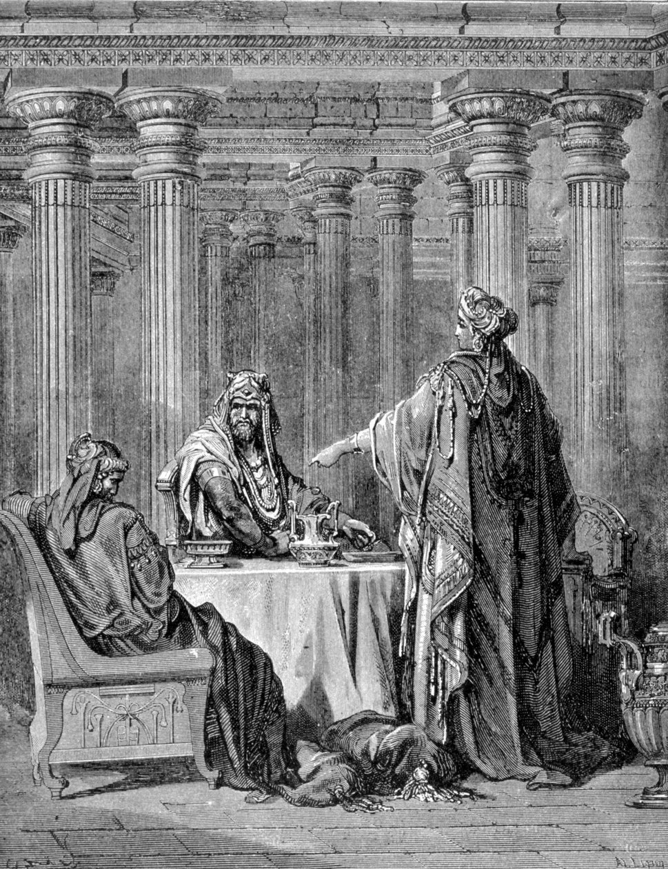 Boek van Esther. 19e eeuwse gravure. door Unknown artist