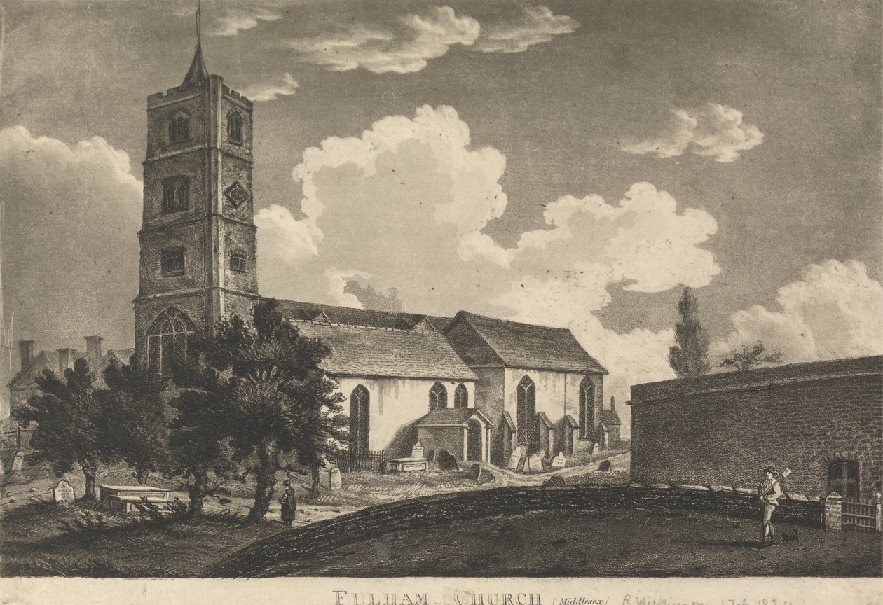 Fulham Kerk (Middlesex) door Unknown artist